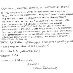 COVID19: La dittatura stringe il cappio! Interdetto a Rosario Marcianò l’uso di materiale informatico.